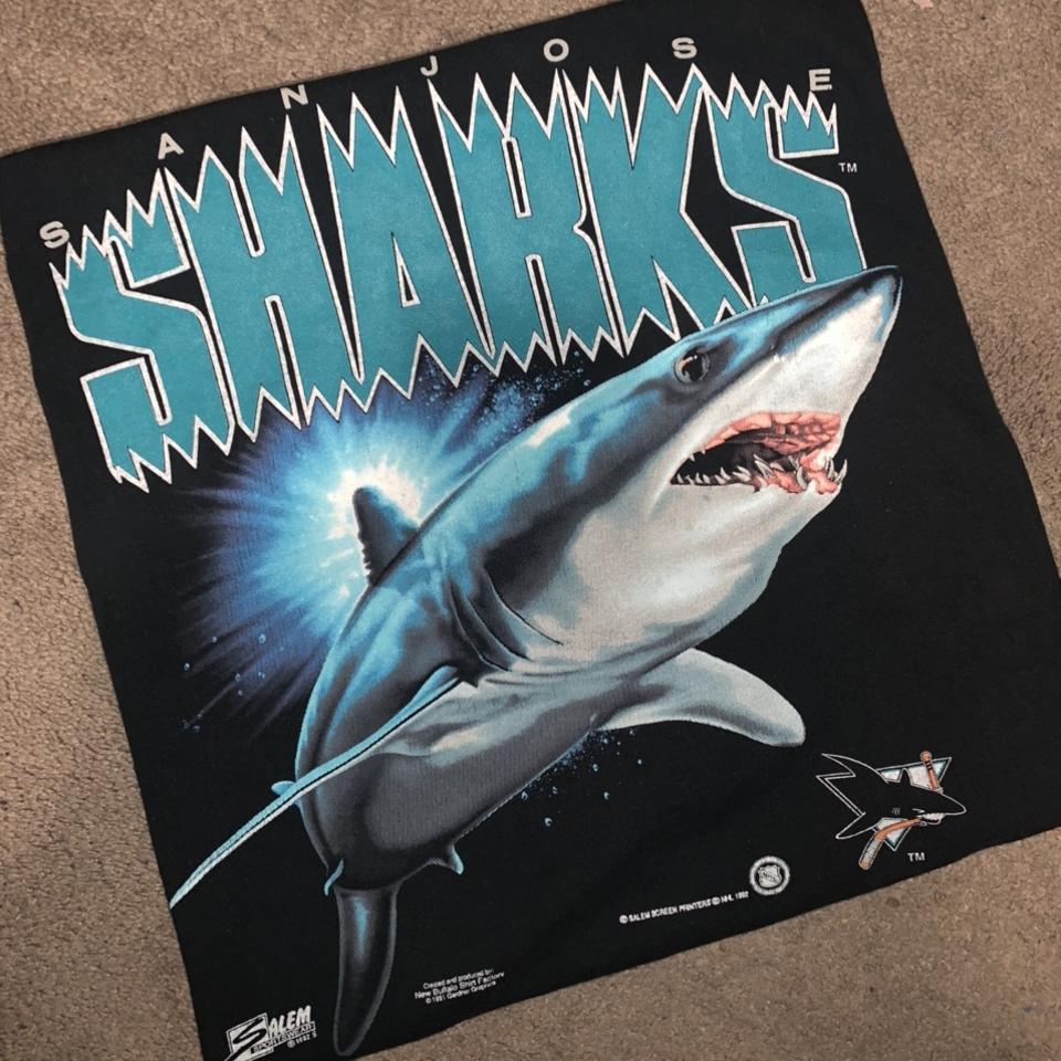 San Jose Sharks Hockey Jersey SGA Shark Freak Medium - Depop