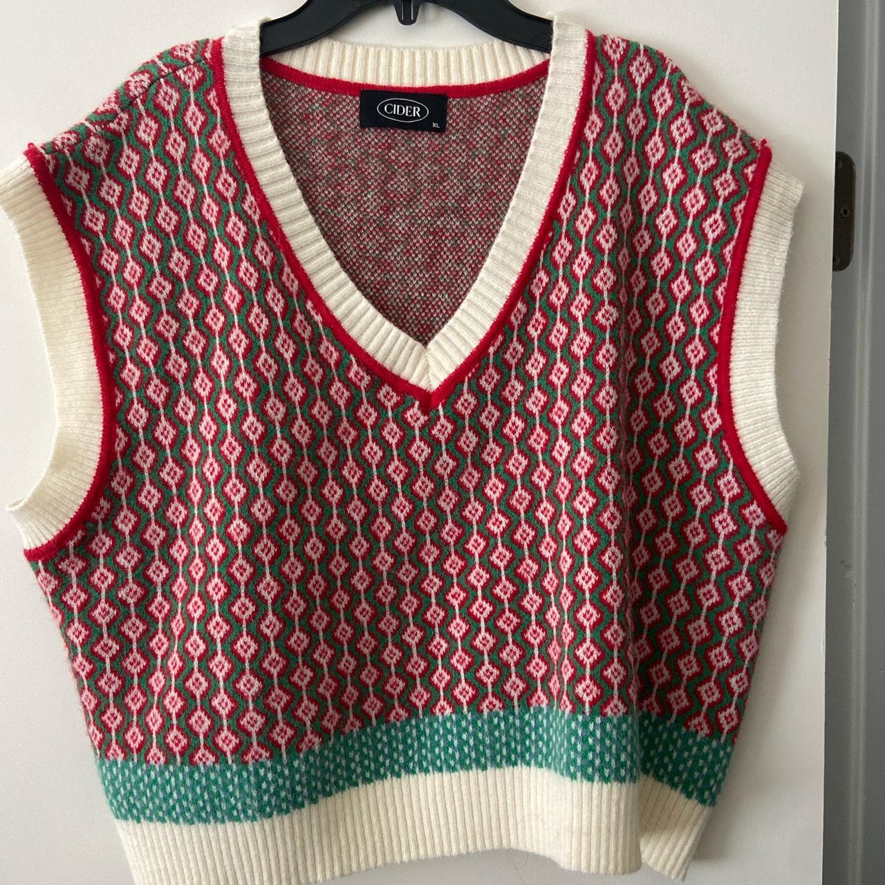 Cider sweater vest cropped boxy fit Depop