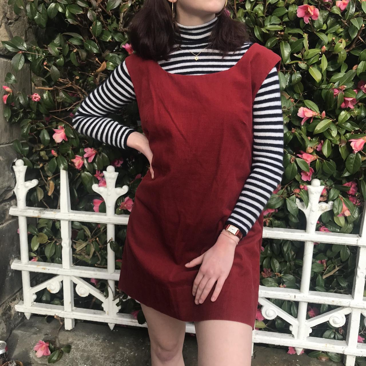 burgundy corduroy dress