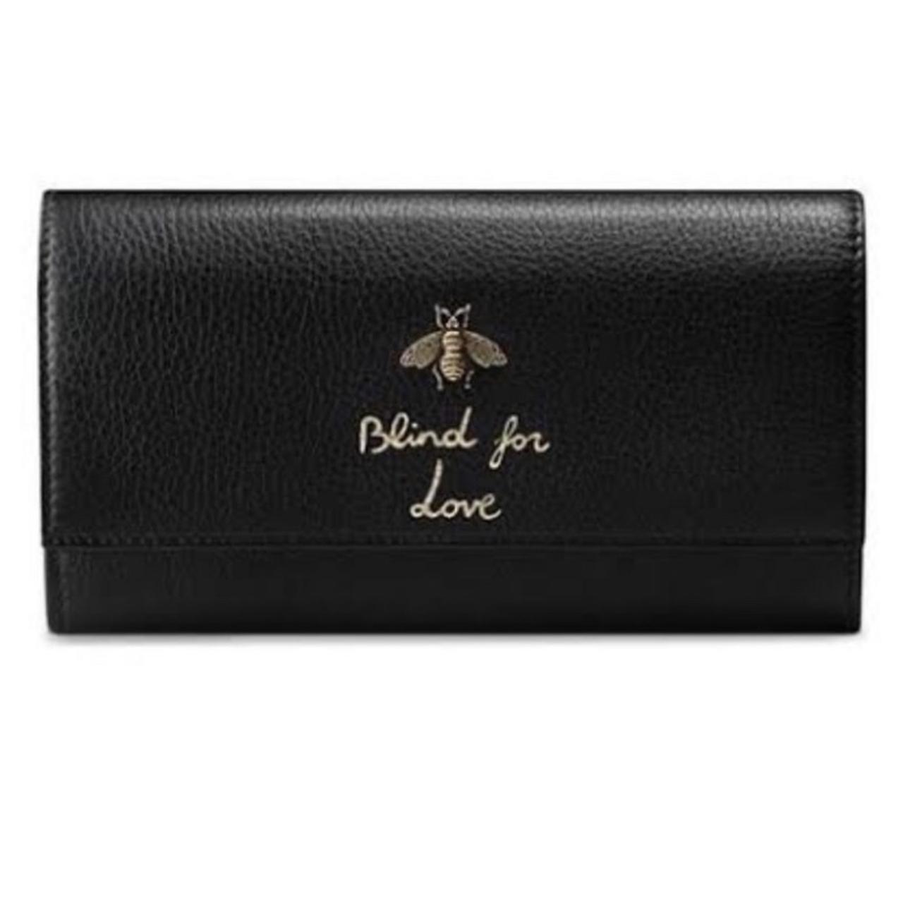 gucci blind for love wallet black