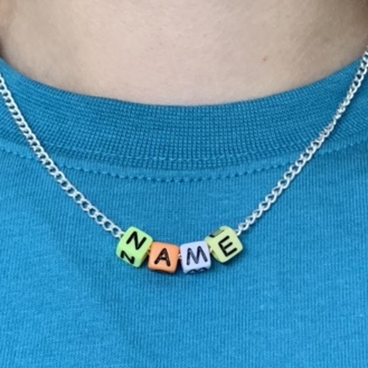 CUSTOM alphabet necklace. Handmade using a silver... Depop