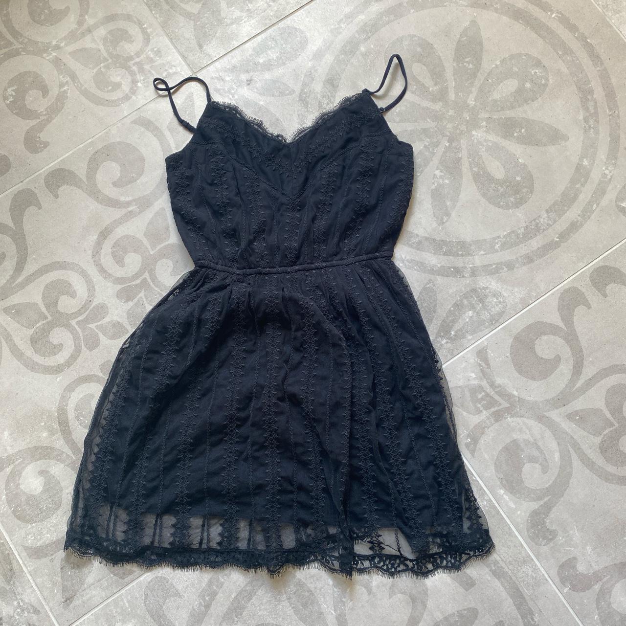 Black Lace Abercrombie And Fitch Mini Dress.... - Depop