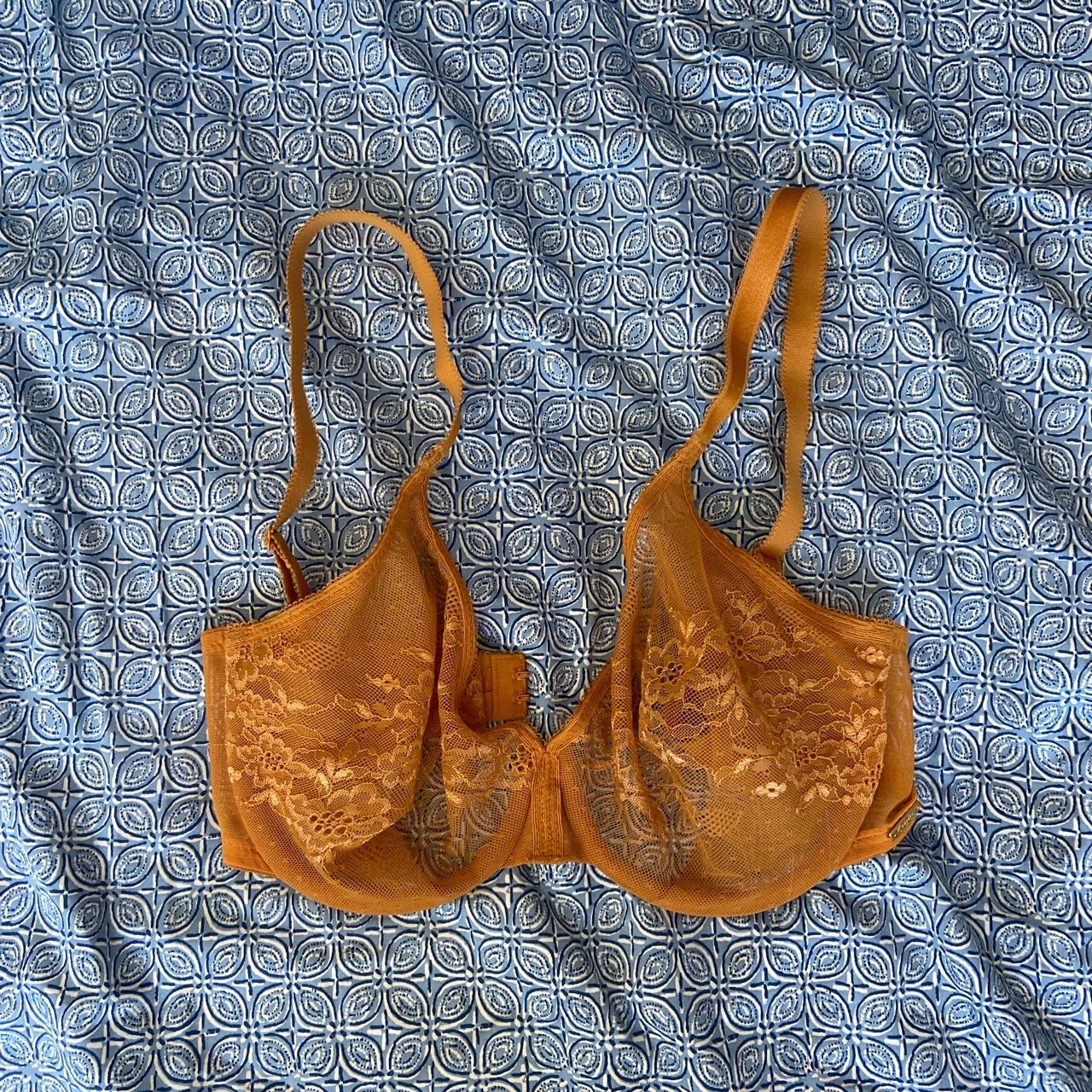 Gossard Women's Yellow and Tan Bra | Depop