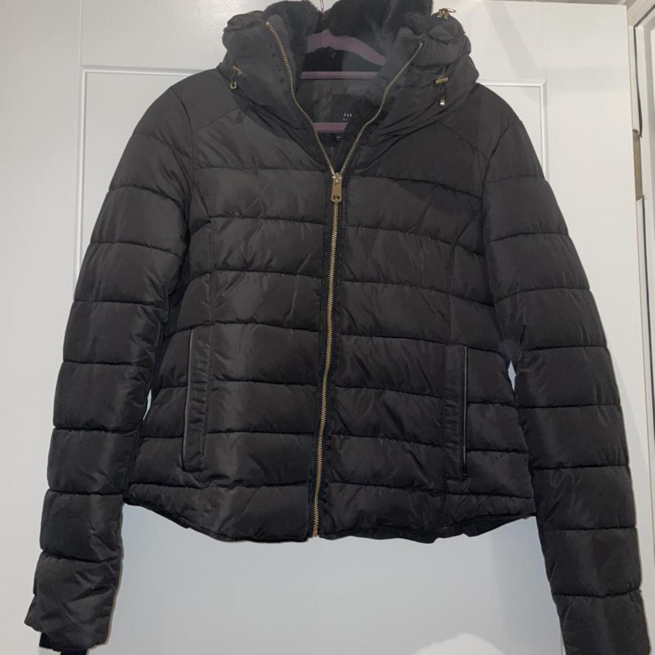 zara faux fur puffer jacket