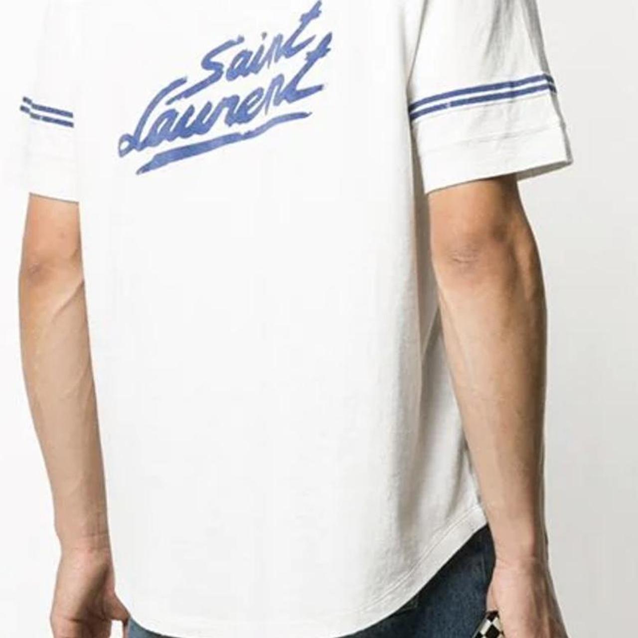 Saint Laurent Striped Tshirt in Blue for Men