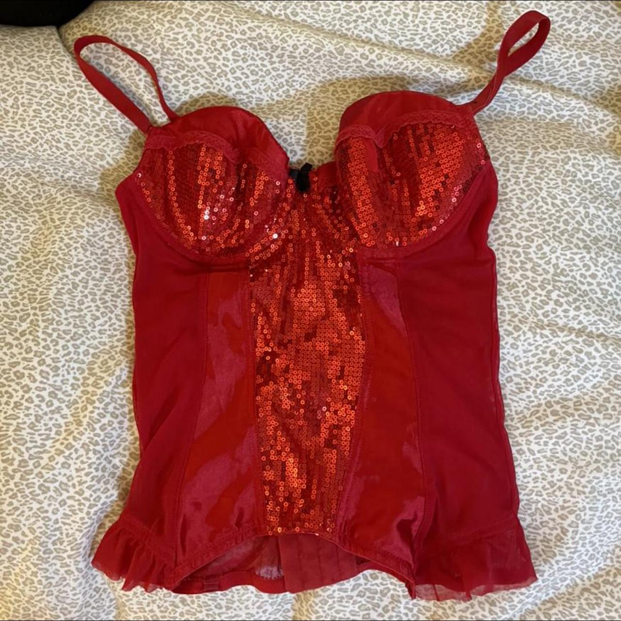 Sexy Red Corset Perfect For Valentines Day Shown Depop 5081