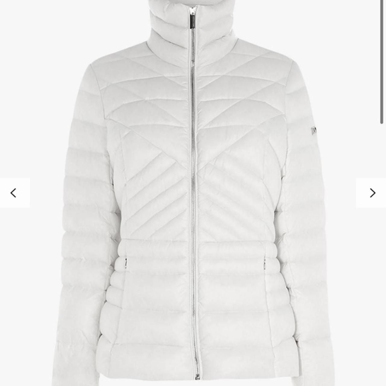 Karen millen feather sale down coat