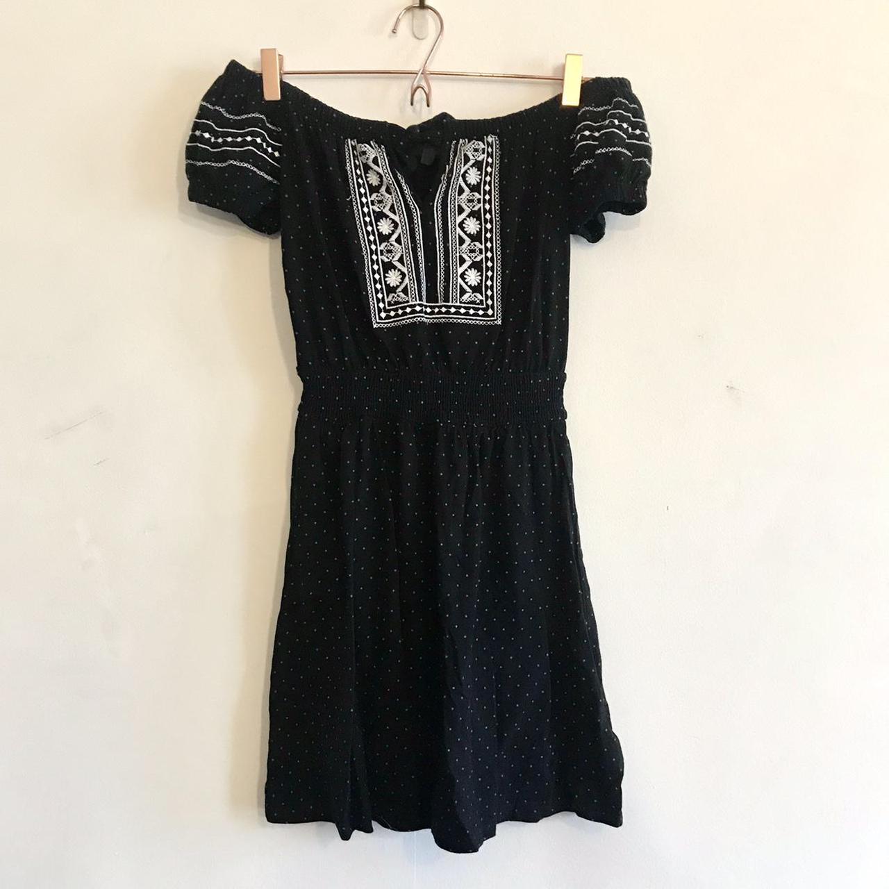 topshop black bardot dress