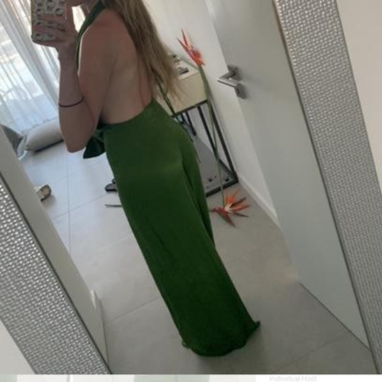 *need gone asap****rat and boa green silk jumpsuit... Depop