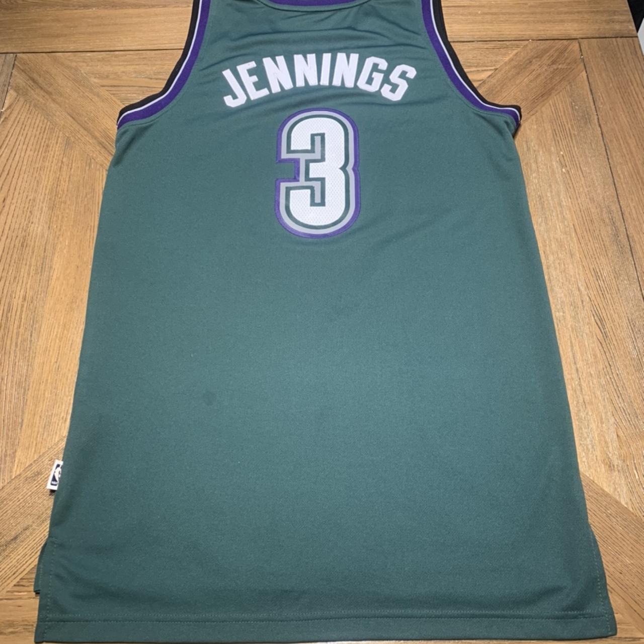 ADIDAS vintage NBA Milwaukee Bucks #3 Jennings Basketball Jersey