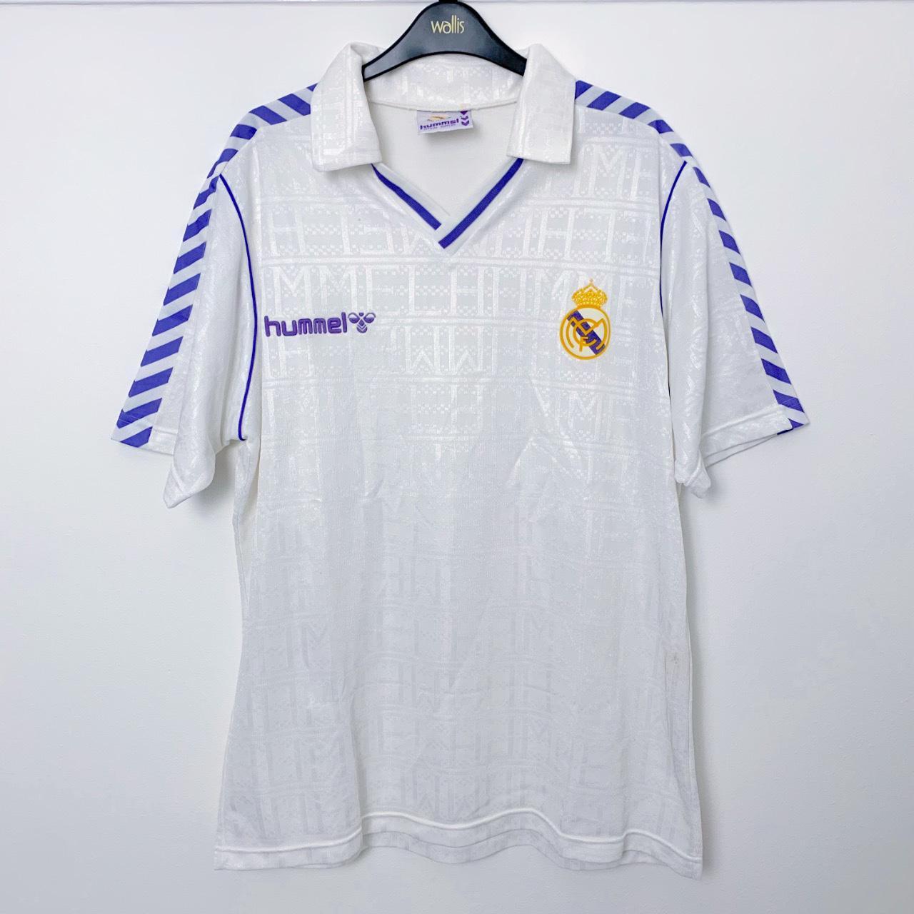 bande Løft dig op rent Original Real Madrid 1989-1990 Home Football Shirt... - Depop