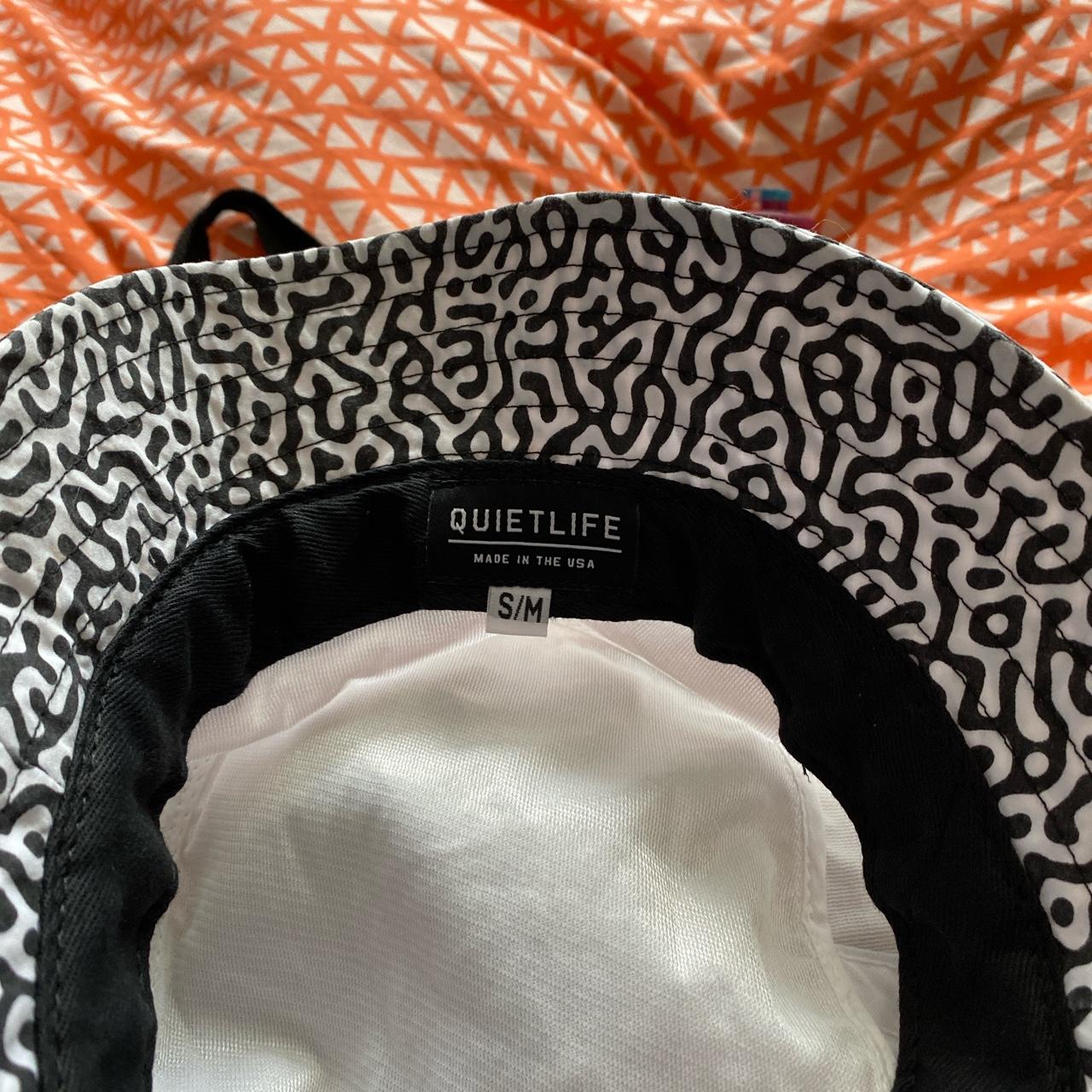 The Quiet Life Men's White and Navy Hat Depop