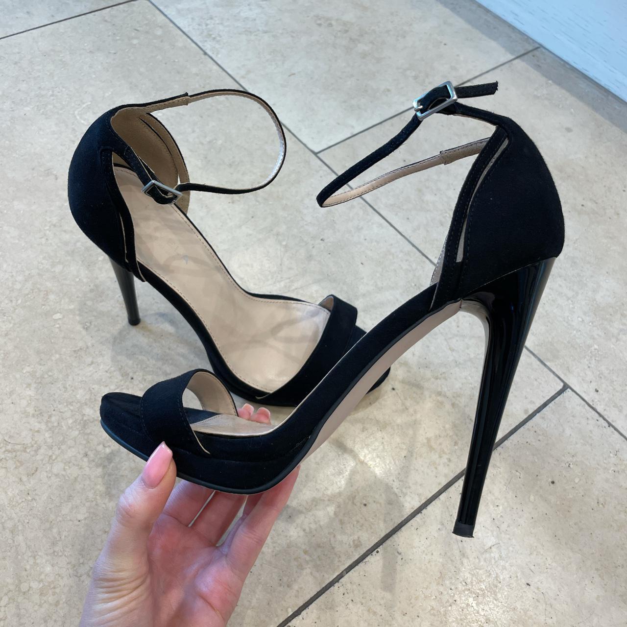 Carvela black barely there high heels Black... - Depop