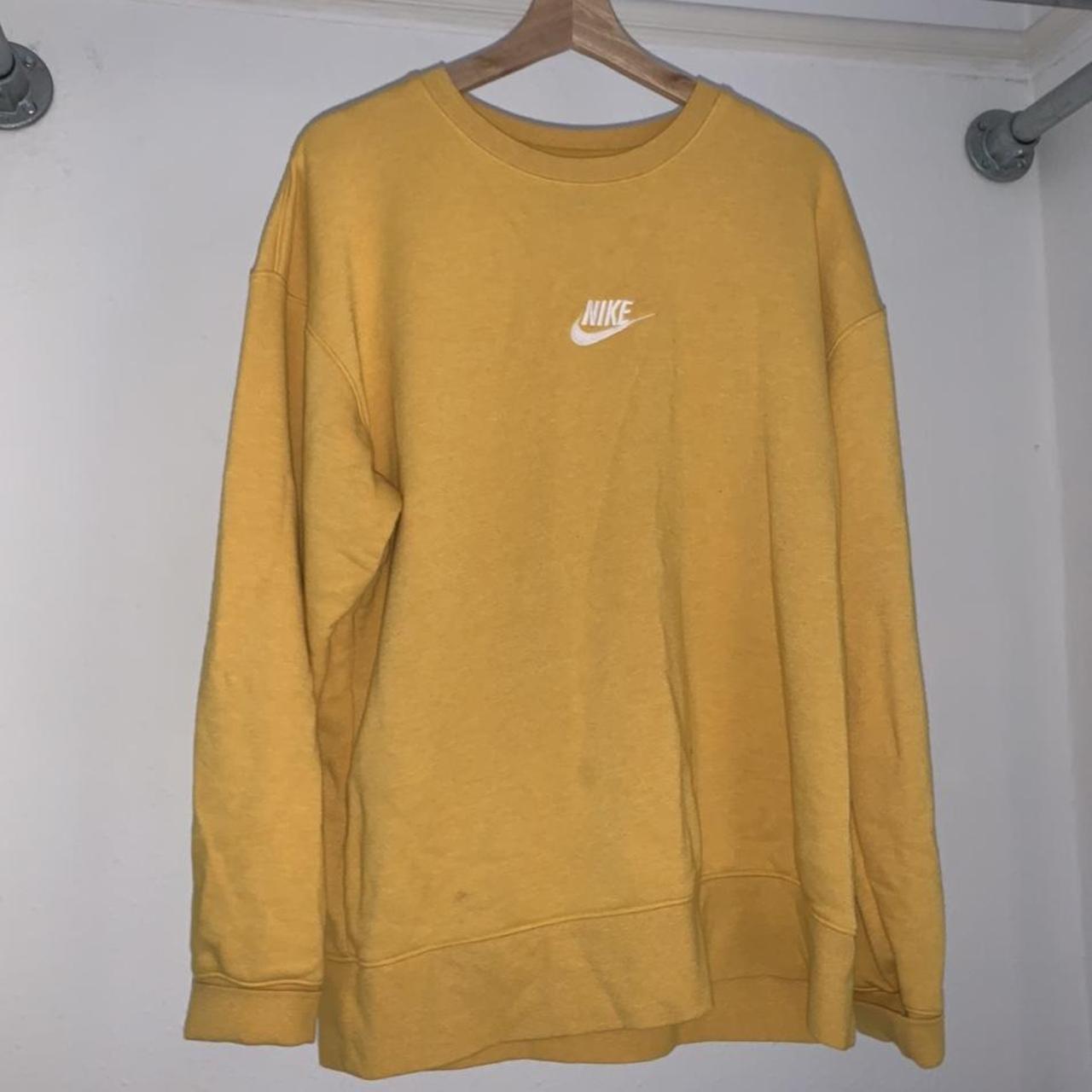 Nike Men's Yellow Sweatshirt Depop