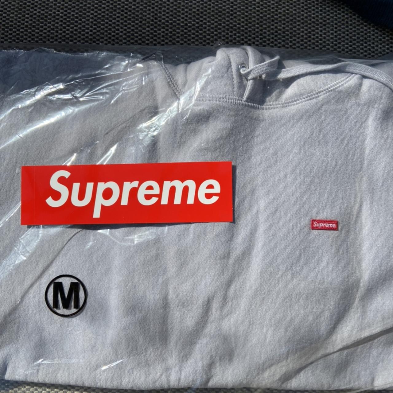 Supreme small box logo hoodie in grey Completely... - Depop