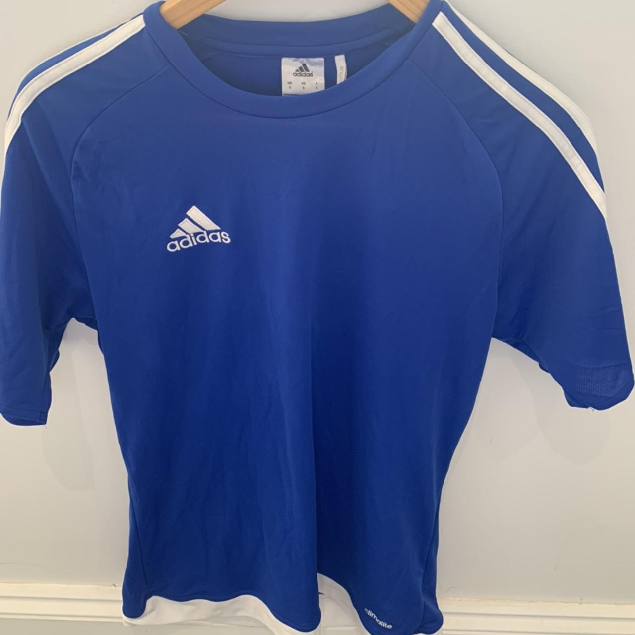 Men’s Adidas blue training top, great condition,... - Depop