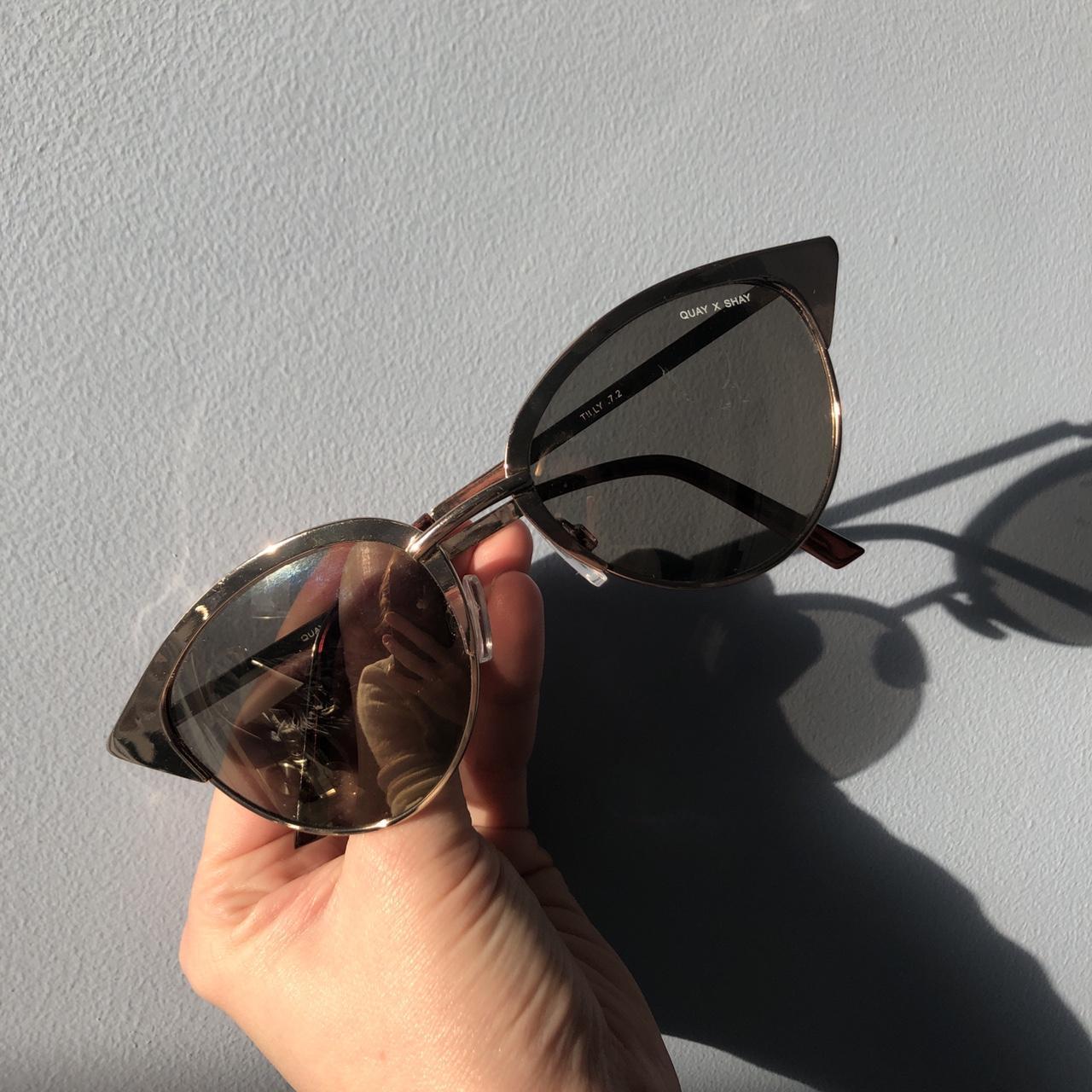 Quay x Shay Mitchell Eyewear. Cat eye. Gold frame. Depop