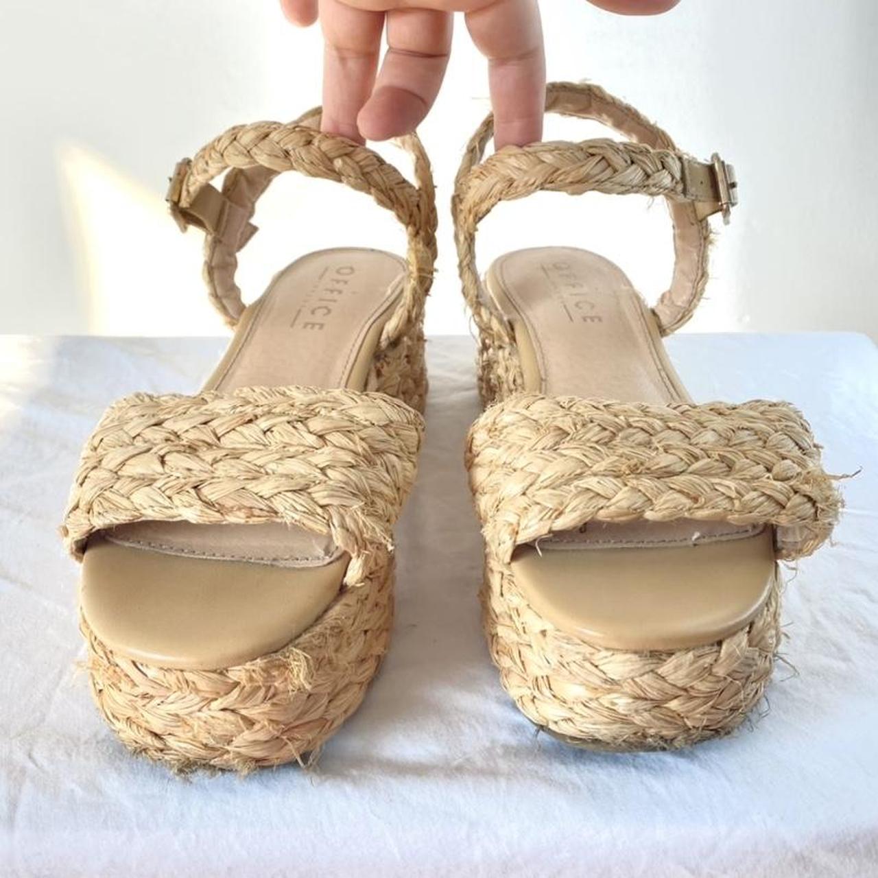 OFFICE RAFFIA WEDGE SUMMER SANDALS Worn a handful... - Depop