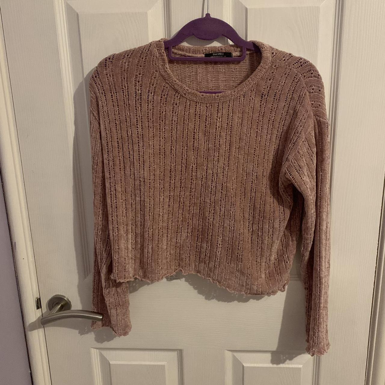 Bershka Women's Pink Jumper | Depop