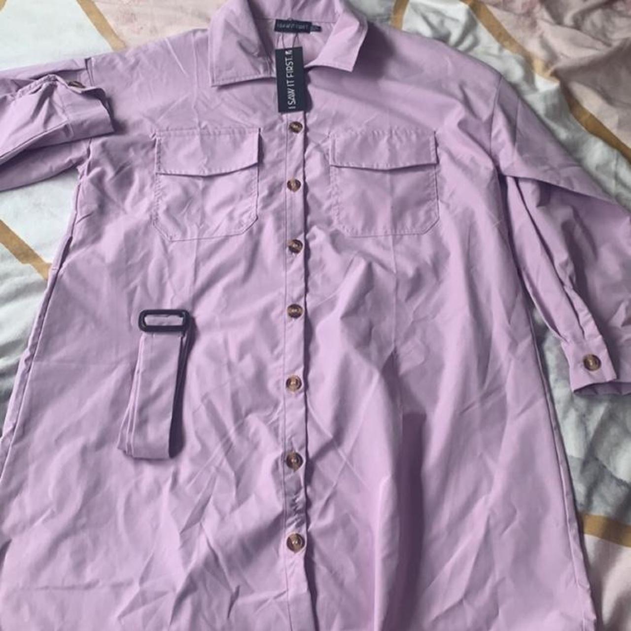 Lilac shirt dress Brand new with tags Comes with belt - Depop