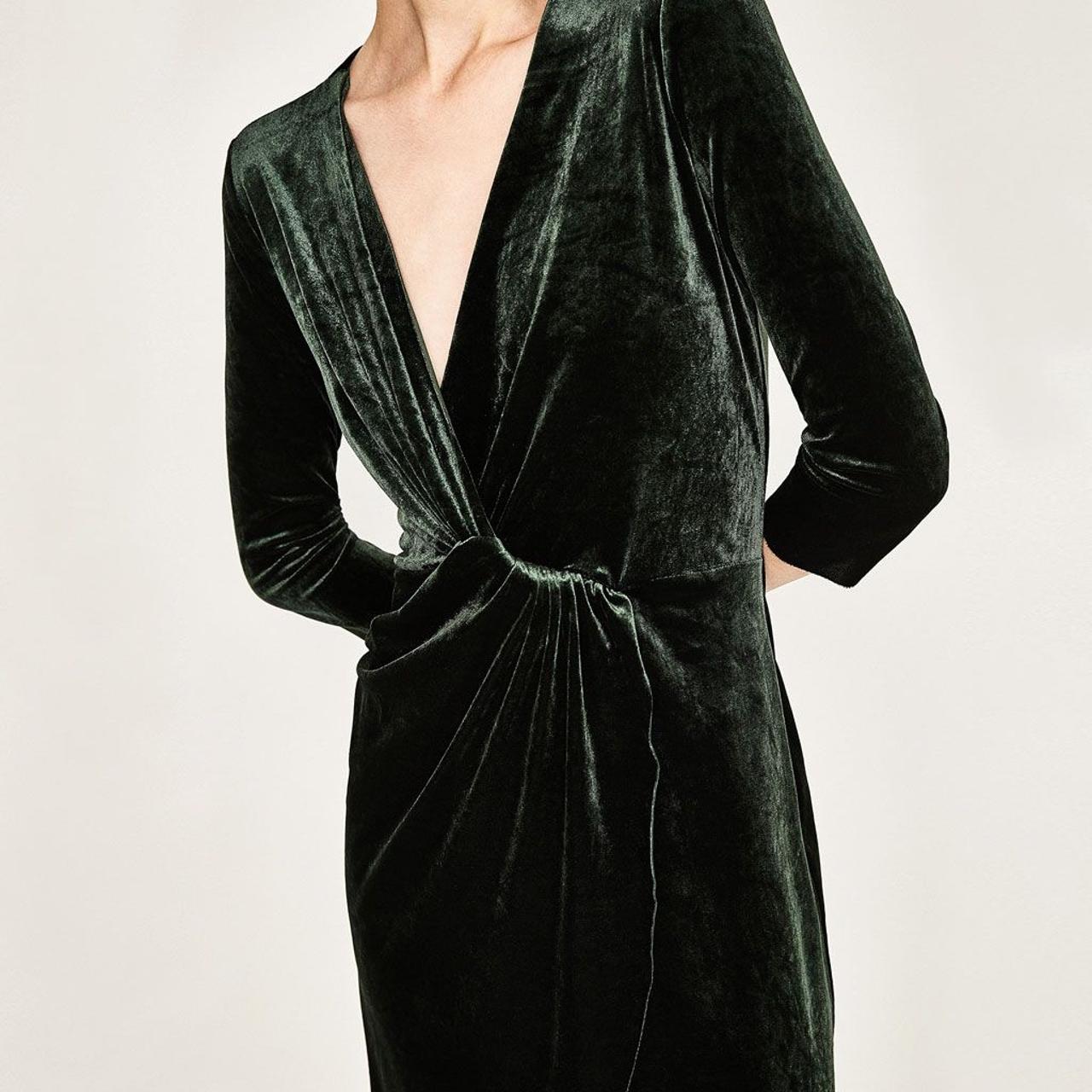 Zara crossover hotsell velvet dress