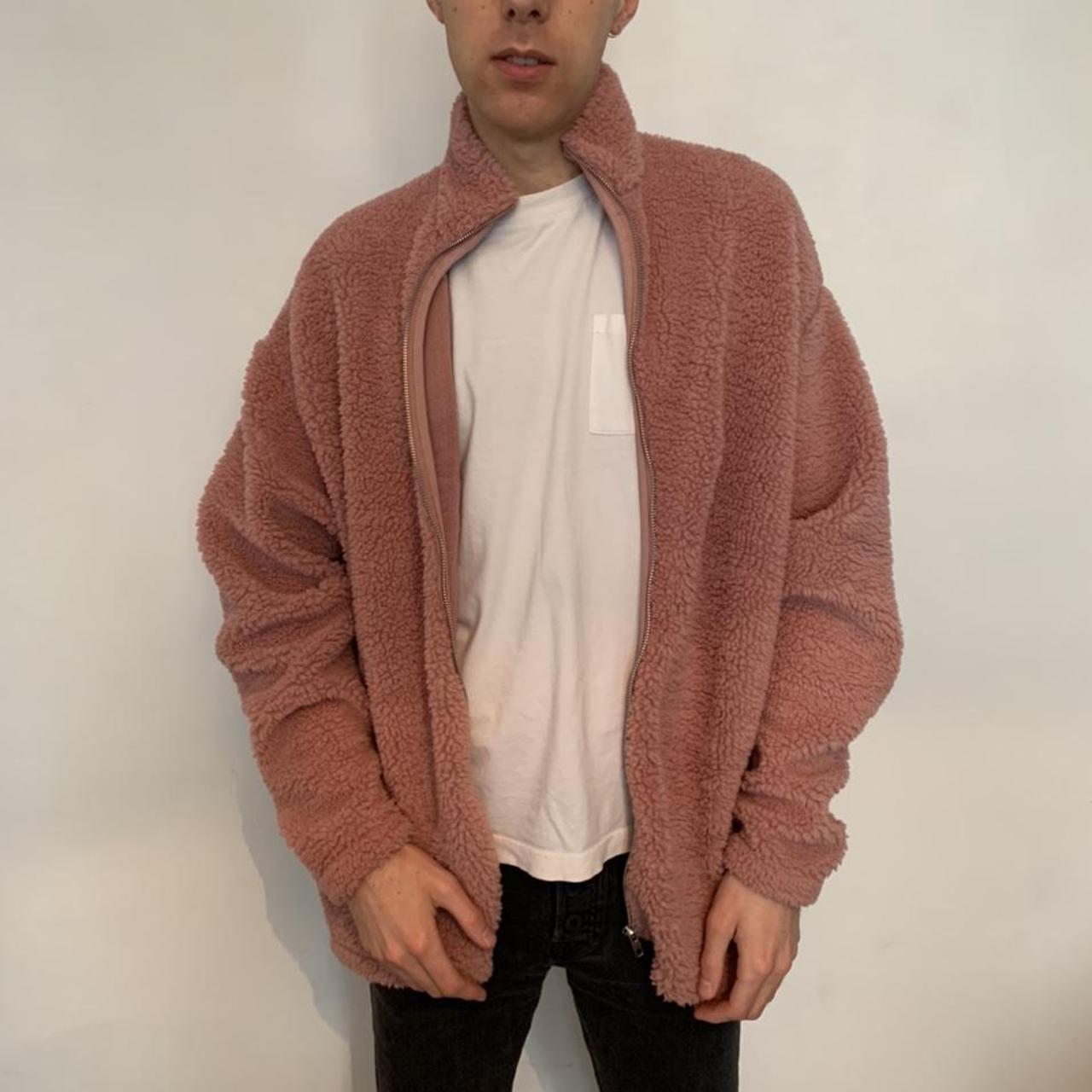 mens pink sherpa