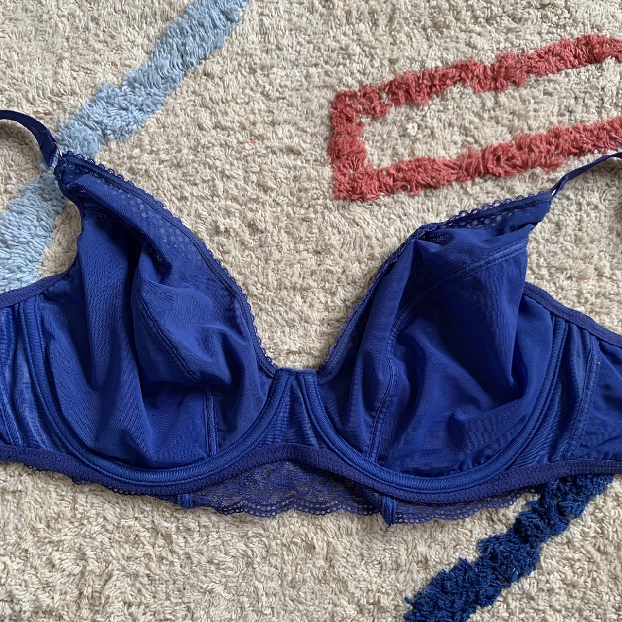 Bravissimo Women's Blue Bra | Depop