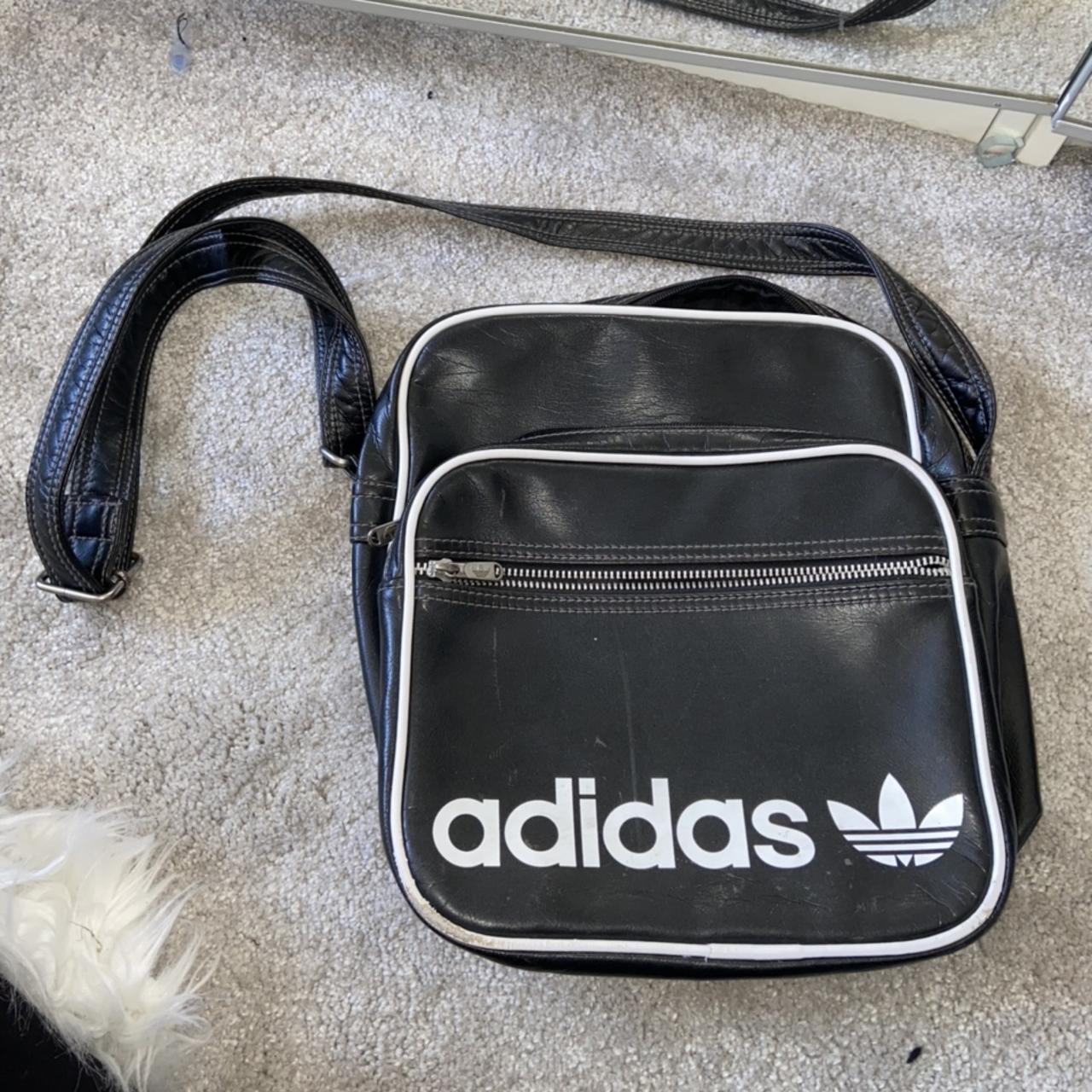 Adidas black messenger bag. - Depop