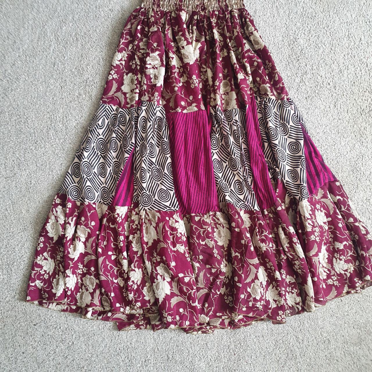 Funky threads patchwork hippy dress size... Depop