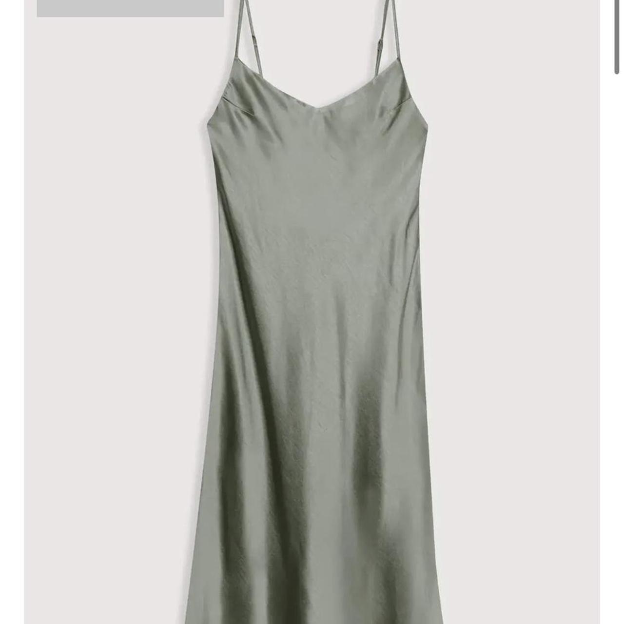 oak + fort midi slip dress in sea spray (new w/... Depop