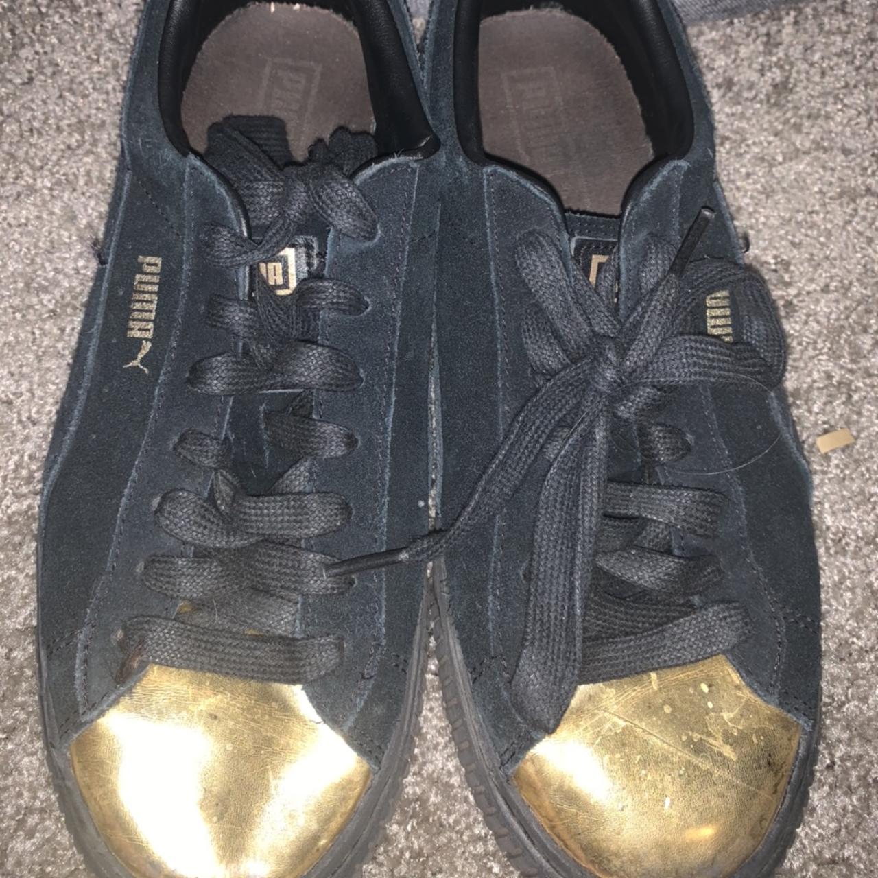 Puma creepers 2025 gold tip