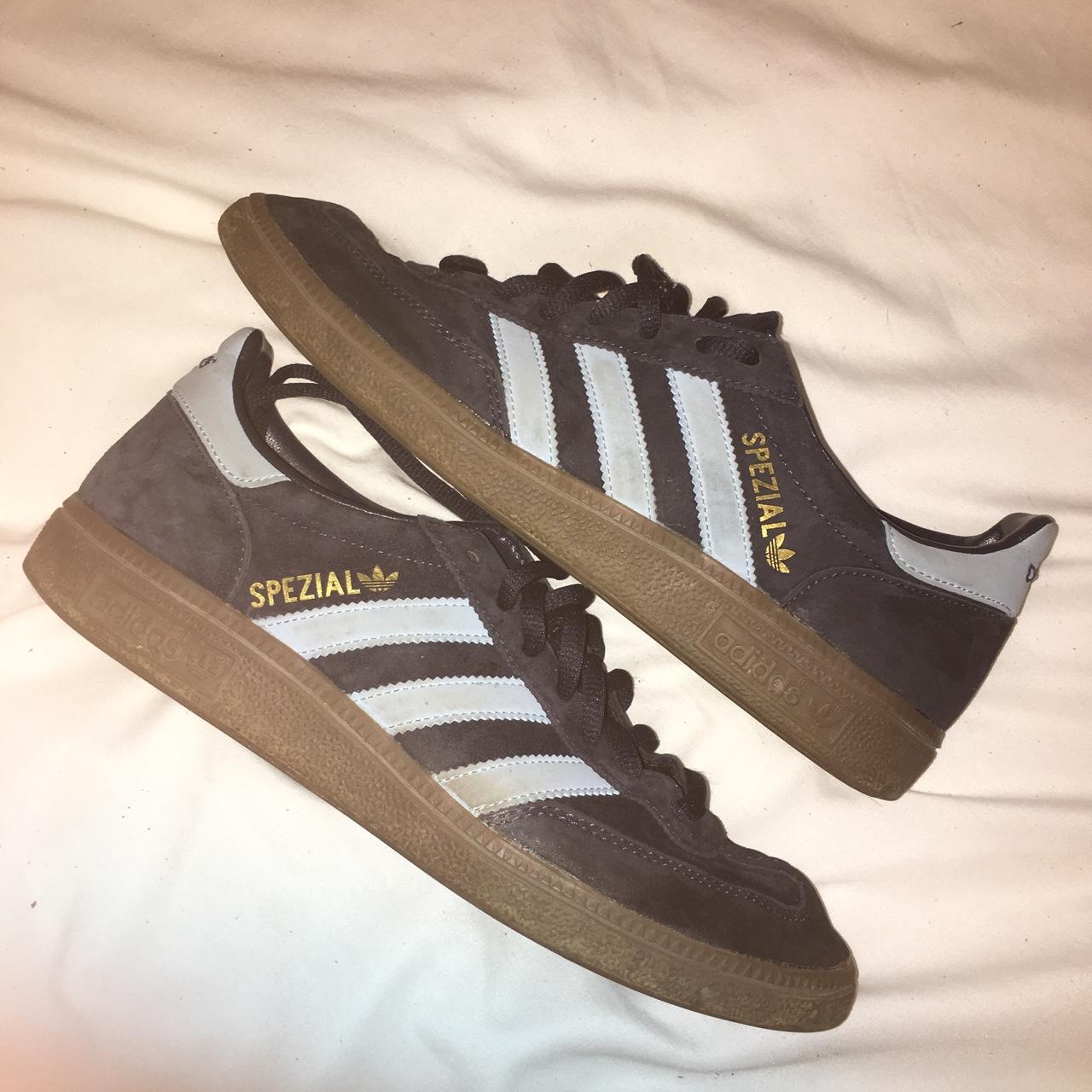 Adidas spezials. Light blue and dark blue. Worn but... Depop