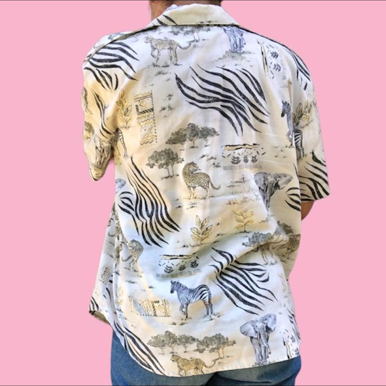 Animal Women's Cream and Khaki Blouse (4)