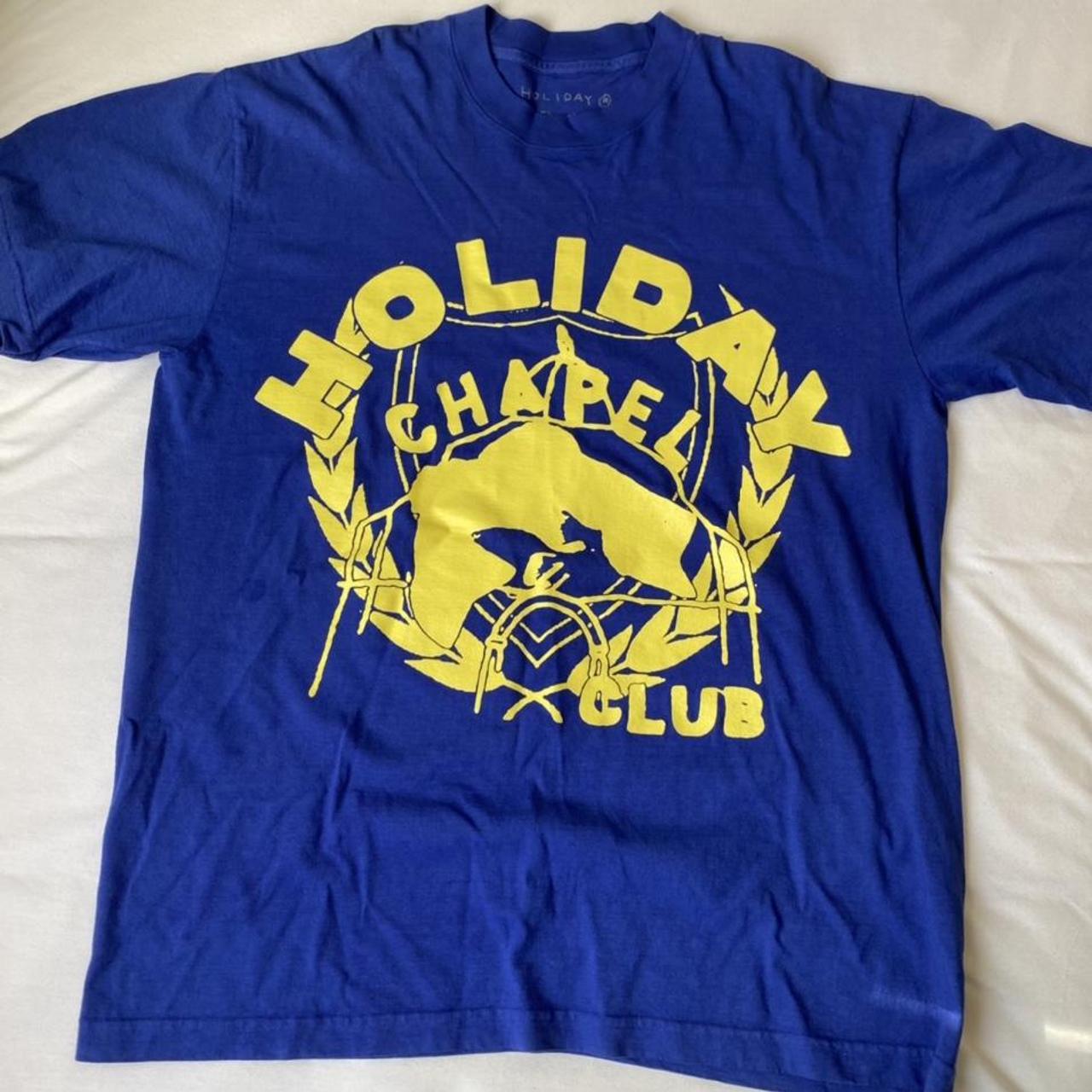 Holiday The Label Men's Blue and Yellow T-shirt