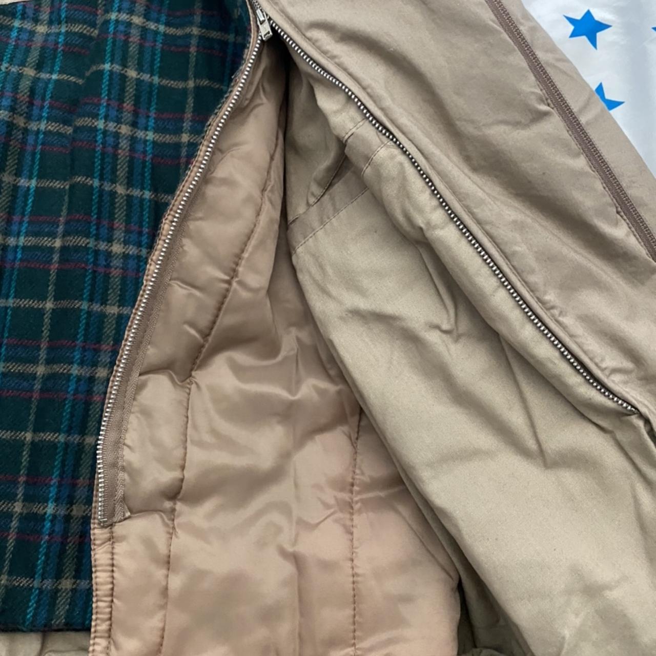 Members Only Men's Tan and Green Jacket (4)