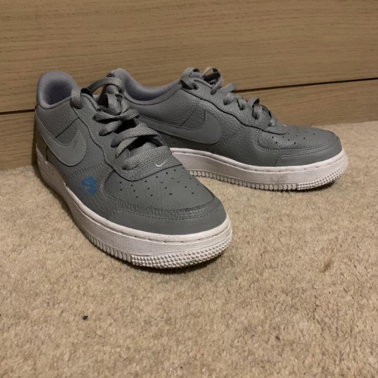 Reflective grey Nike Air Force 1. Size 5 womens.... - Depop