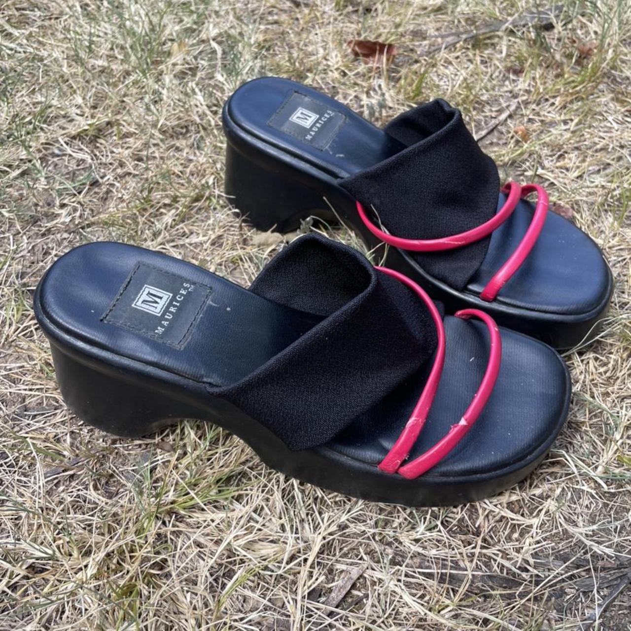 90s black chunky heels