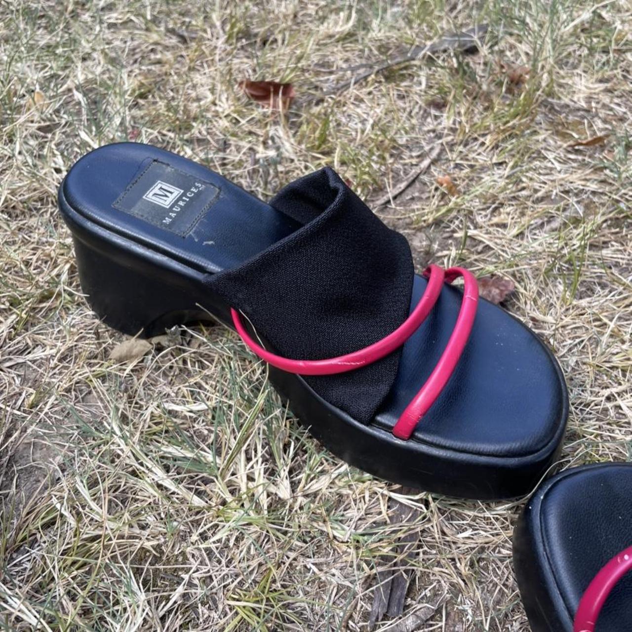 90s black chunky heels