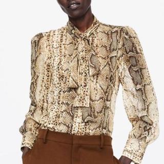 snake print shirt zara