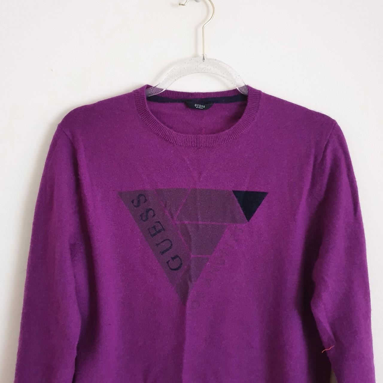 guess purple sweater