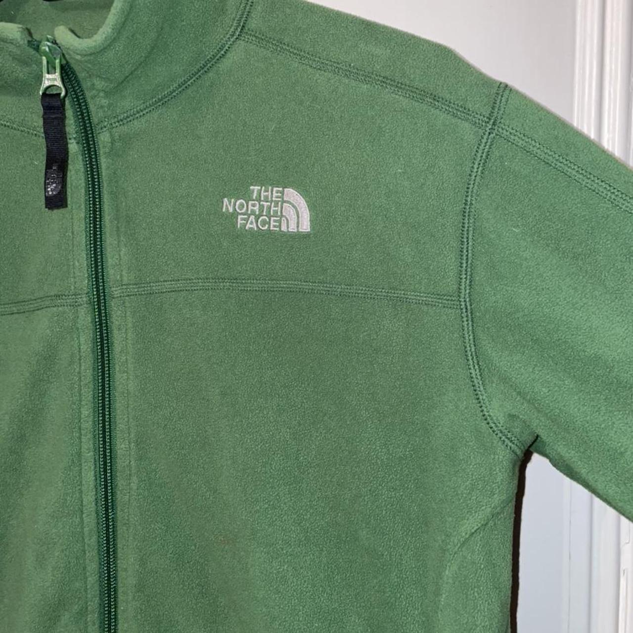 North Face green fleece jacket - excellent condition... - Depop