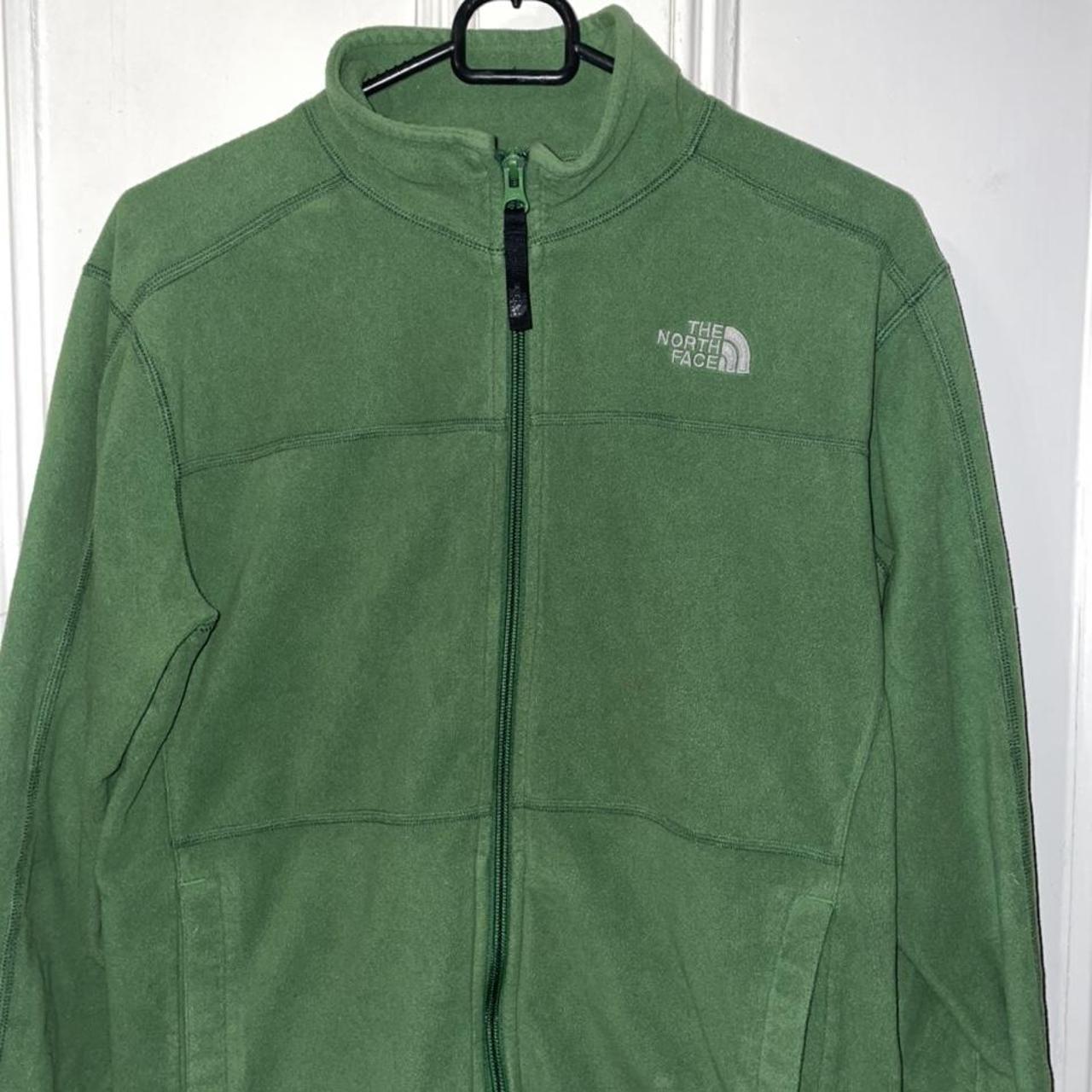 North Face green fleece jacket - excellent condition... - Depop