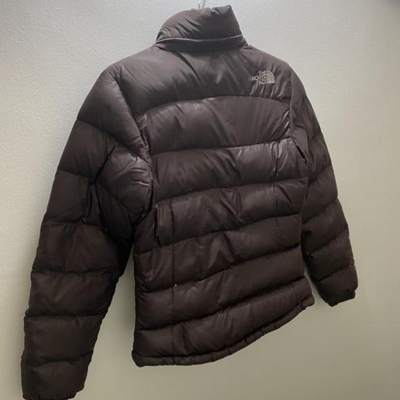 depop brown north face jacket