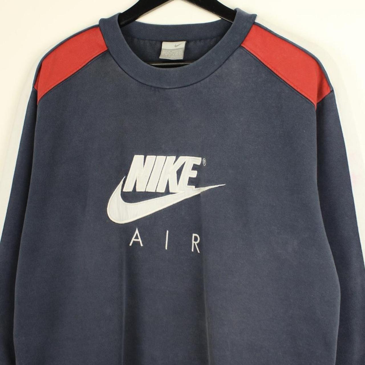 Nike Men's Blue and Red Sweatshirt | Depop