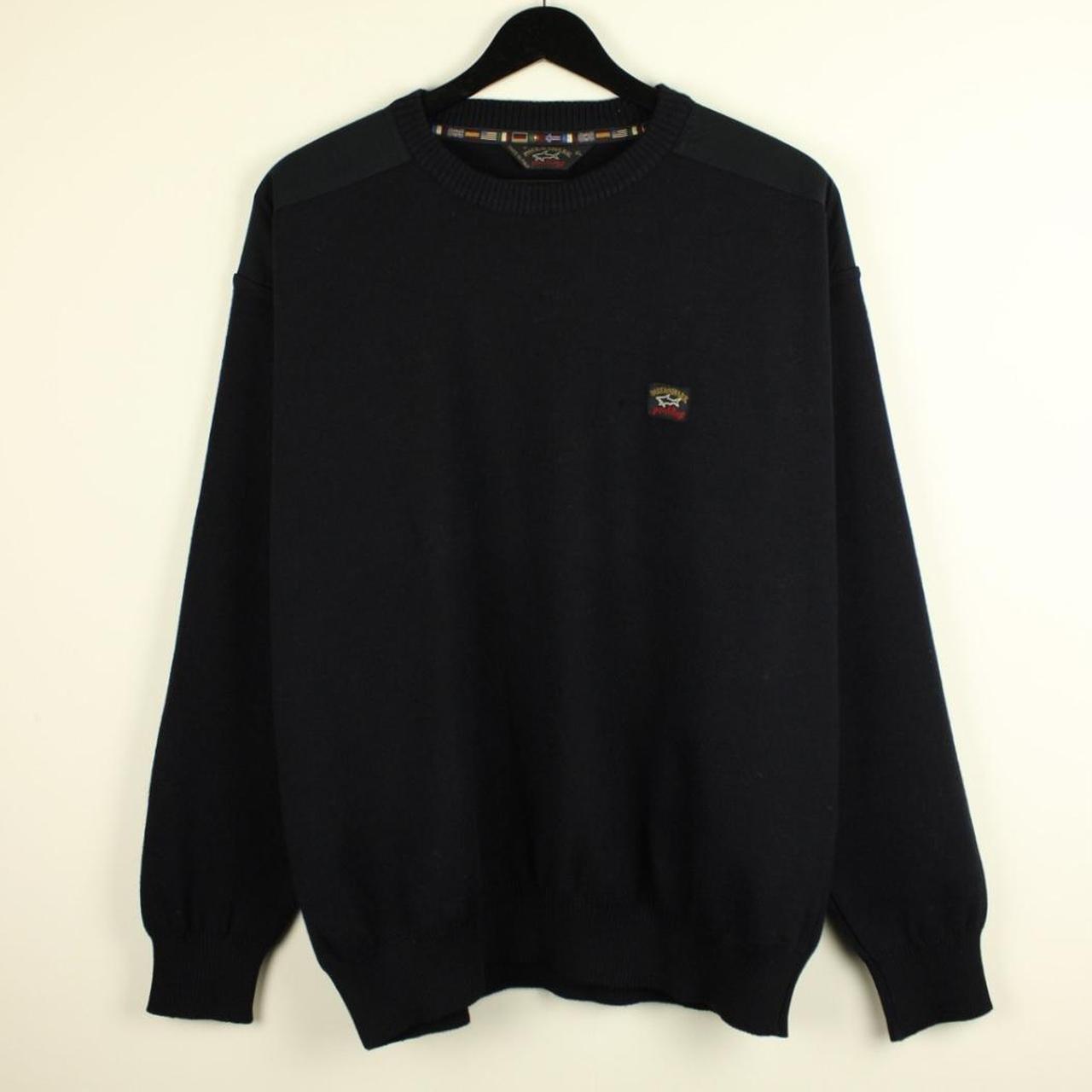 Vintage Black Paul & Shark Yachting Knit Jumper... - Depop