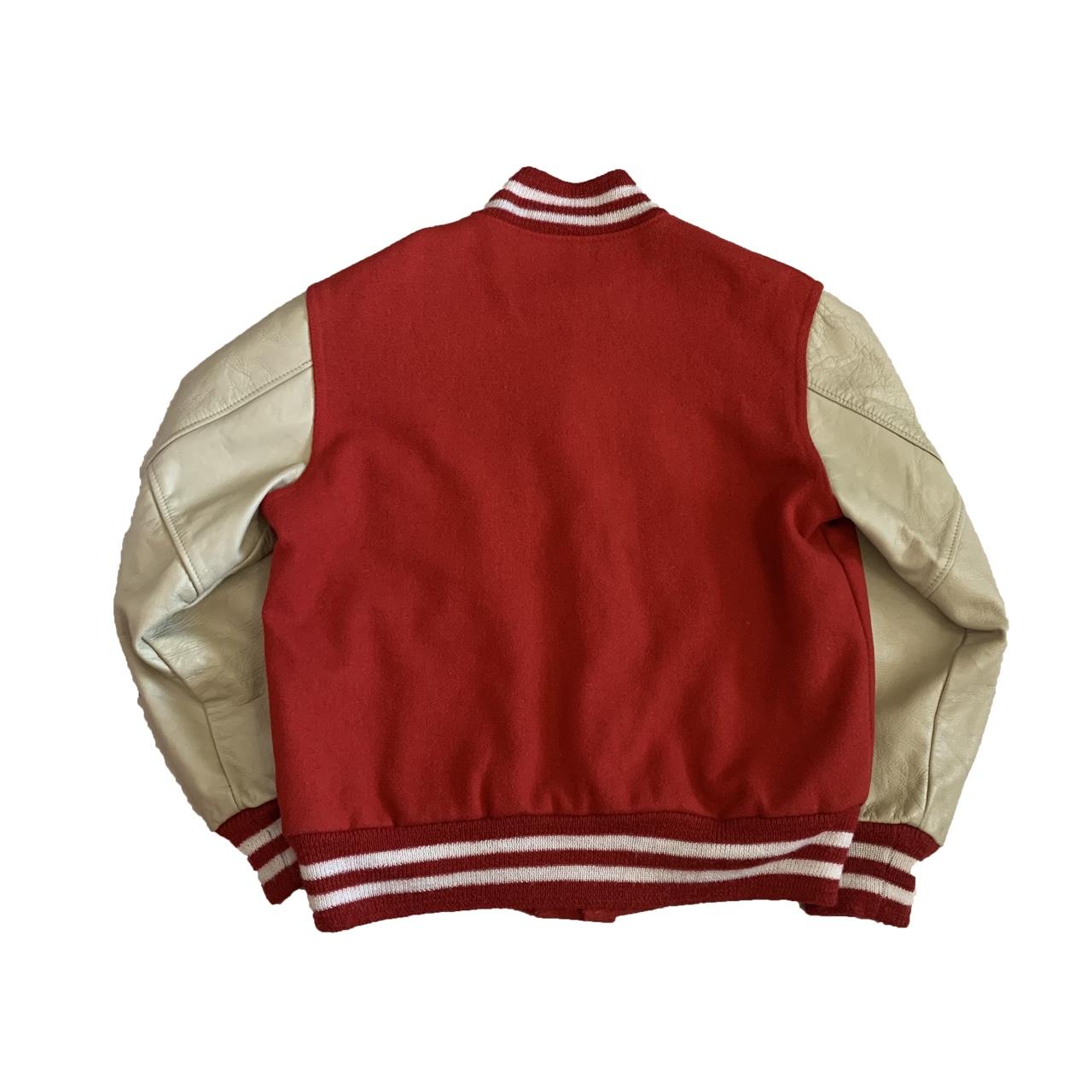 Men's Red and Cream Jacket | Depop