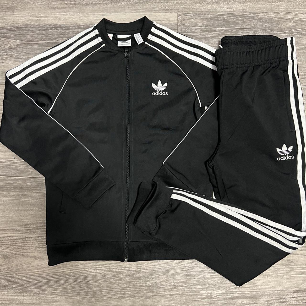 Adidas Black and White Sweatshirt | Depop