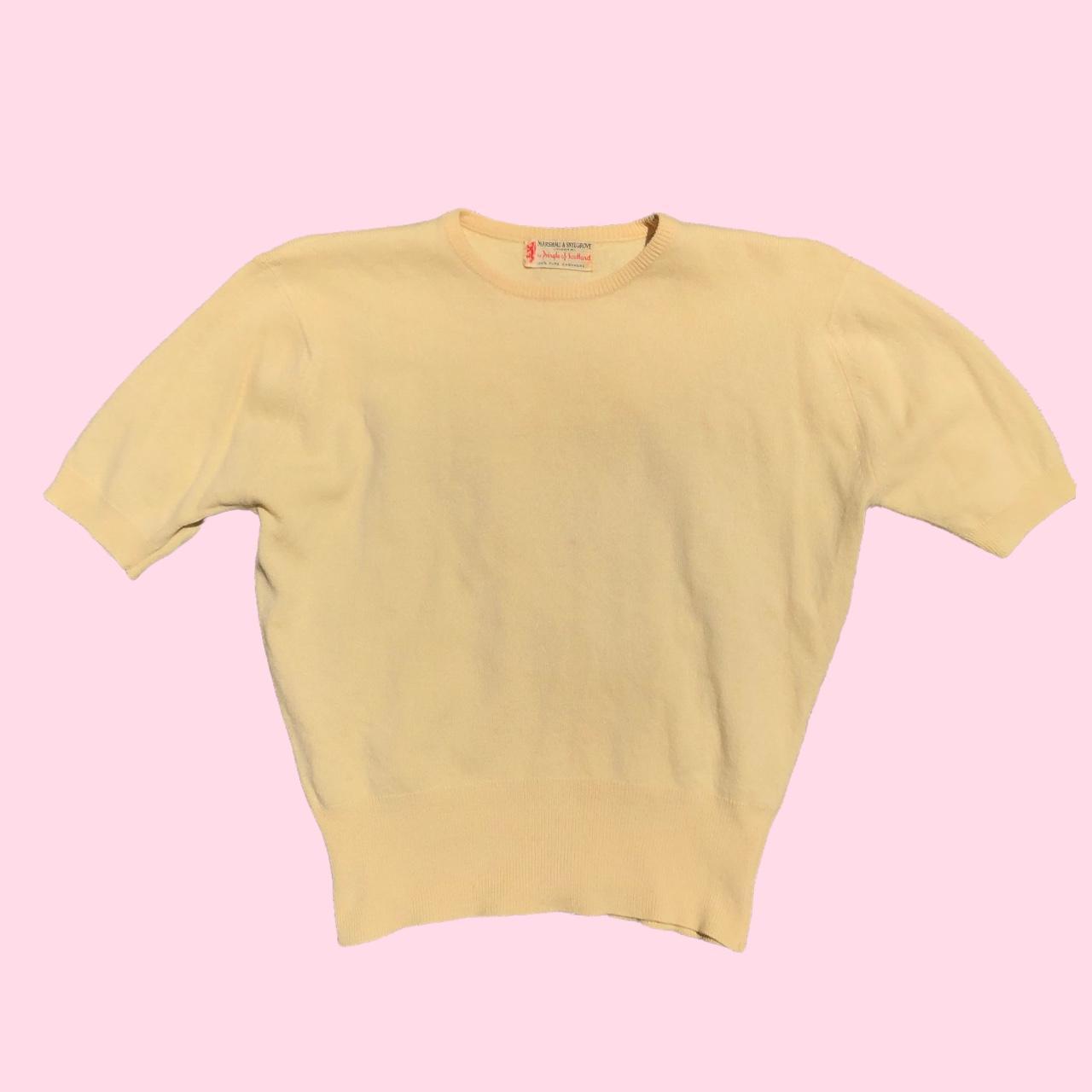 Product Image 1 - Vintage 1950s Yellow Cashmere Top