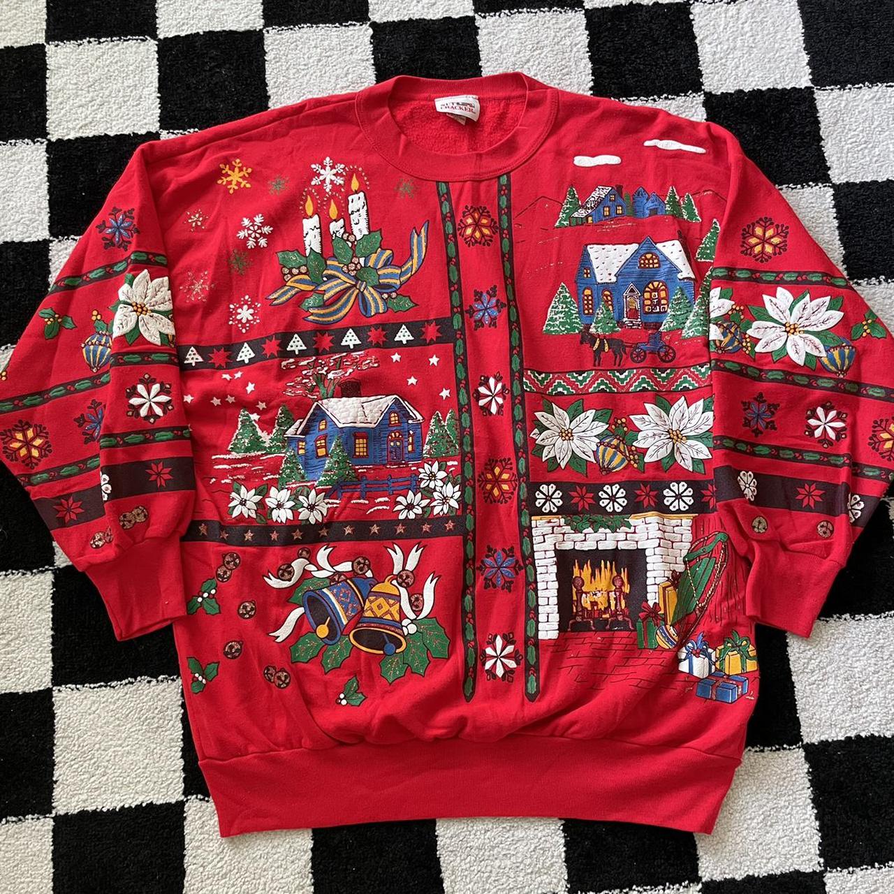  Christmas Sweatshirt Merry Christmas in PUFF (XL