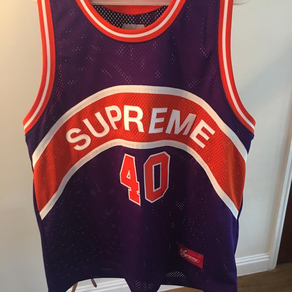 Supreme curve basketball jersey / Purple / Xlarge /... - Depop